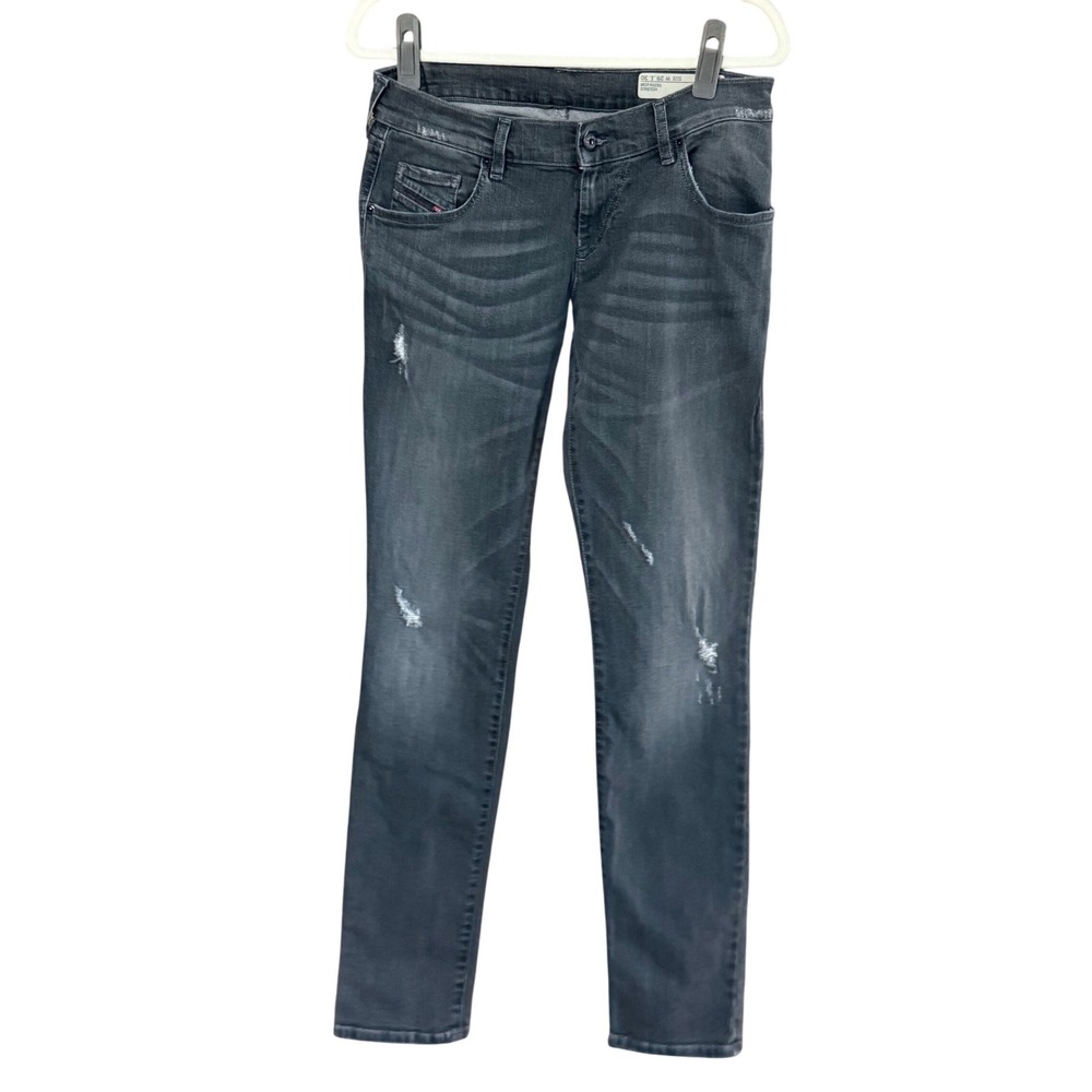 Diesel Women Skinny Jeans Dark Wash Distressed Size 29 Stretch